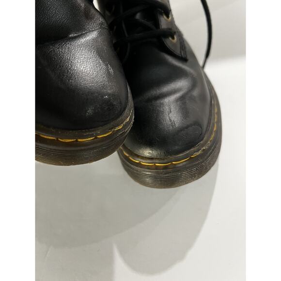 Dr. Doc Martens Air Wair Zavala Combat Boots Black Leather Womens 6 Mens 5 - Picture 6 of 10